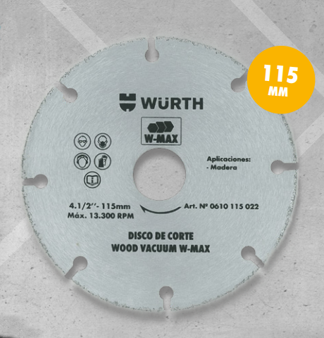 DISCO CORTE MADERA 4 1/2&quot; 115MM